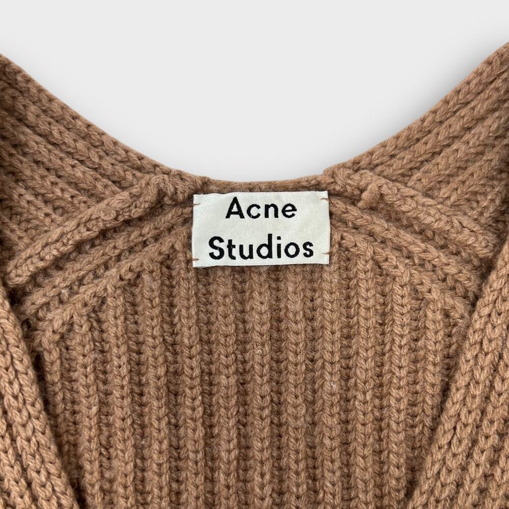 Acne Studios Deborah 100% Wool V-Neck Sweater Size XS - Picture 4 of 8